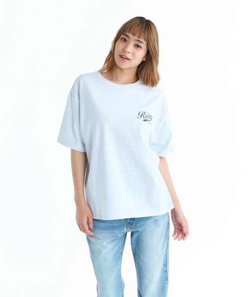 ROXY(ロキシー)の「ROXY ウィメンズ ROXY WITH HEART S/S TEE半袖Tシャツ ドロップショルダー【2026年春夏モデル】/バックプリント(Tシャツ/カットソー・レディース・ナチュラル/グレー/ブラック・LARGE/MEDIUM/SMALL)」の9枚目の写真