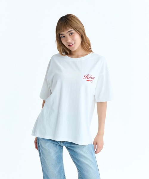 ROXY(ロキシー)の「ROXY ウィメンズ ROXY WITH HEART S/S TEE半袖Tシャツ ドロップショルダー【2026年春夏モデル】/バックプリント(Tシャツ/カットソー・レディース・ナチュラル/グレー/ブラック・LARGE/MEDIUM/SMALL)」の12枚目の写真