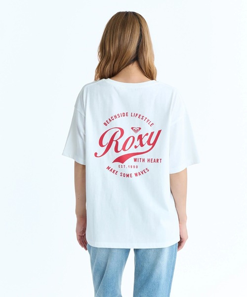 ROXY(ロキシー)の「ROXY ウィメンズ ROXY WITH HEART S/S TEE半袖Tシャツ ドロップショルダー【2026年春夏モデル】/バックプリント(Tシャツ/カットソー・レディース・ナチュラル/グレー/ブラック・LARGE/MEDIUM/SMALL)」の13枚目の写真