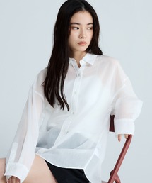 JEANASIS | 【選べる着丈】セミグロスシアーシャツ/647671(シャツ/ブラウス)