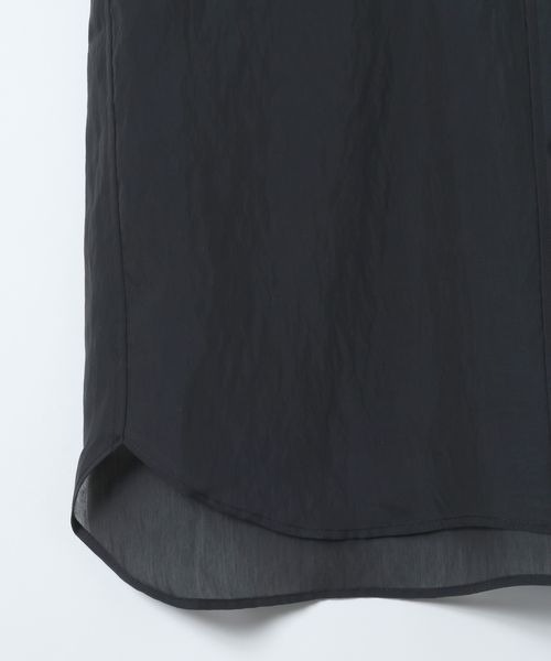 JEANASIS（ジーナシス）の「【選べる着丈】セミグロスシアーシャツ/647671（シャツ/ブラウス・レディース・ブラック/ブラウン系その他/ホワイト/ライム・MEDIUM/LARGE）」の10枚目の写真