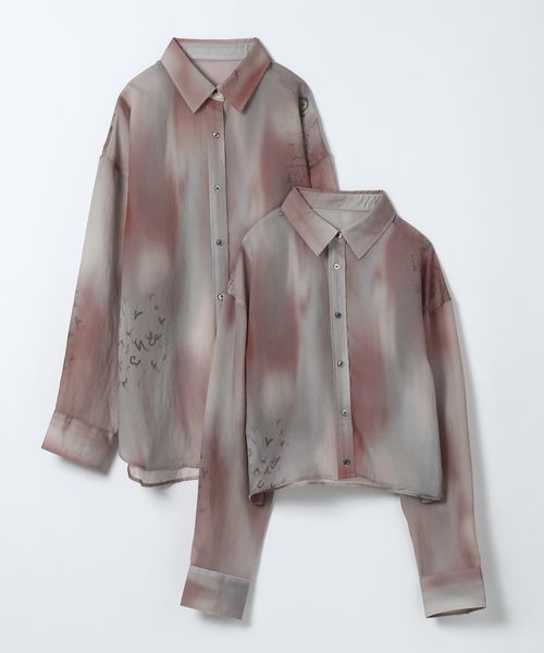 JEANASIS（ジーナシス）の「【選べる着丈】セミグロスシアーシャツ/647671（シャツ/ブラウス・レディース・ブラック/ブラウン系その他/ホワイト/ライム・MEDIUM/LARGE）」の21枚目の写真