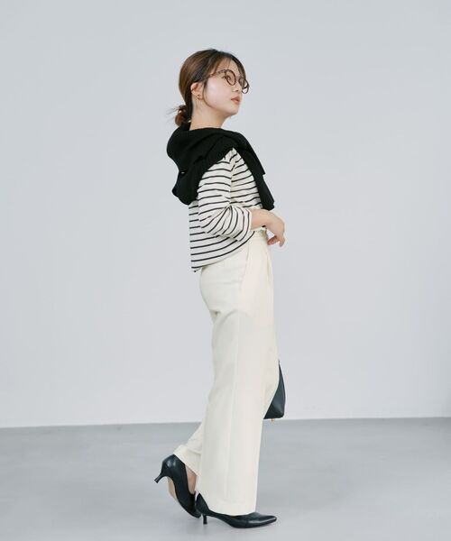 COHINA(コヒナ)の「サイドスリットフレアパンツ 【低身長・小柄女性】(その他パンツ・レディース・ピンク/ホワイト/ブルー・XS-Short/S-Short/S-Regular/XS-Regular)」の6枚目の写真