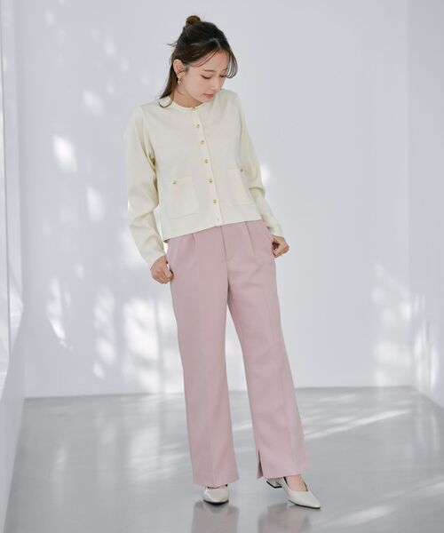 COHINA(コヒナ)の「サイドスリットフレアパンツ 【低身長・小柄女性】(その他パンツ・レディース・ピンク/ホワイト/ブルー・XS-Short/S-Short/S-Regular/XS-Regular)」の12枚目の写真