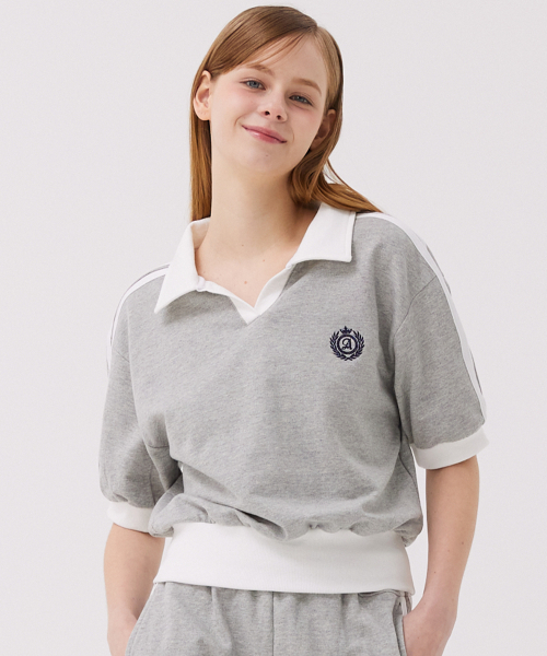 AWESOME STUDIO(オーサムスタジオ)の「スポーティ配色カラー半袖Tシャツスカイブルー(ポロシャツ・レディース・スカイブルー・FREE)」の5枚目の写真