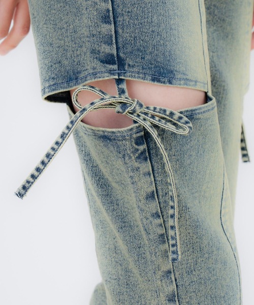 ANAP GｉRL（アナップガール）の「サイドリボン フレアパンツ（別売りセットアップ）（キッズお揃い）（デニムパンツ・キッズ・ブラック/ブルー・M/S/XS）」の12枚目の写真