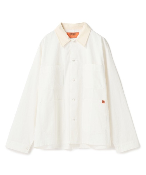 UNION STATION（ユニオンステーション）の「【UNIVERSAL OVERALL】別注カバーオール（ブルゾン・メンズ・ホワイト/ブルー・M/L）」の2枚目の写真