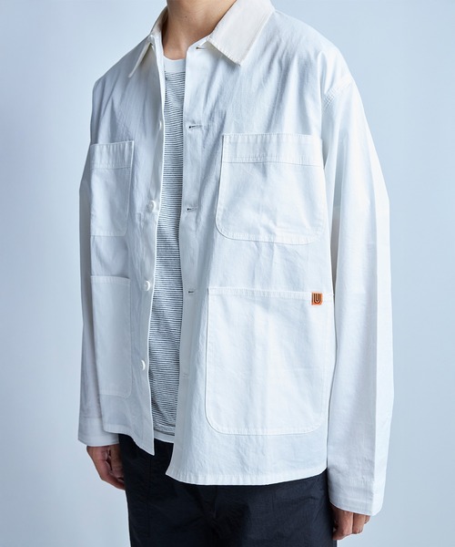 UNION STATION（ユニオンステーション）の「【UNIVERSAL OVERALL】別注カバーオール（ブルゾン・メンズ・ホワイト/ブルー・M/L）」の10枚目の写真