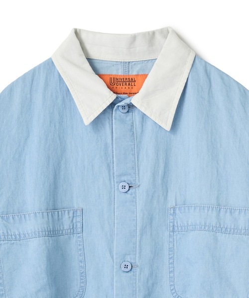 UNION STATION（ユニオンステーション）の「【UNIVERSAL OVERALL】別注カバーオール（ブルゾン・メンズ・ホワイト/ブルー・M/L）」の15枚目の写真
