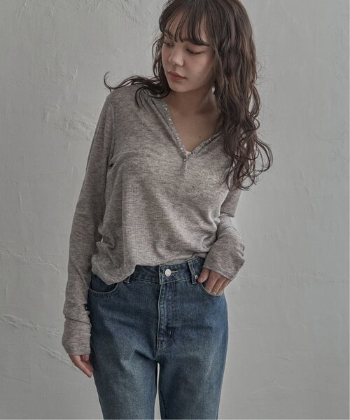 notch.(ノッチ)の「シアーフーディロンT(Tシャツ/カットソー・レディース・ライトパープル/アイボリー/グレー・M)」の11枚目の写真