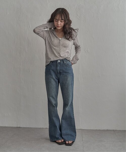 notch.(ノッチ)の「シアーフーディロンT(Tシャツ/カットソー・レディース・ライトパープル/アイボリー/グレー・M)」の5枚目の写真