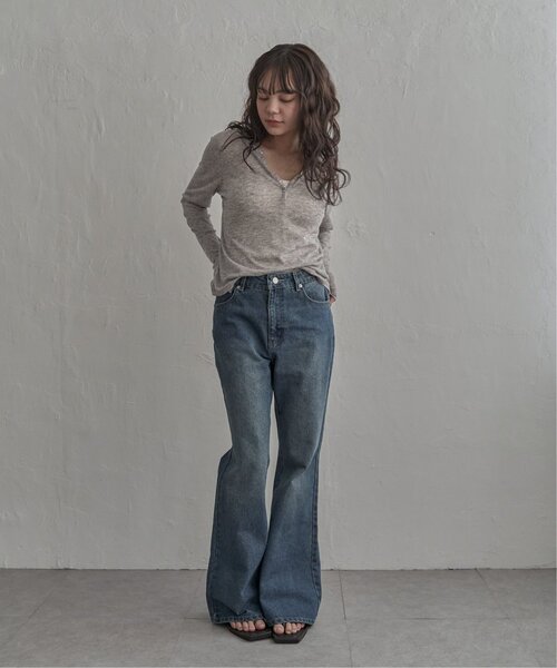 notch.(ノッチ)の「シアーフーディロンT(Tシャツ/カットソー・レディース・ライトパープル/アイボリー/グレー・M)」の13枚目の写真