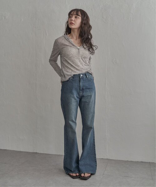 notch.(ノッチ)の「シアーフーディロンT(Tシャツ/カットソー・レディース・ライトパープル/アイボリー/グレー・M)」の14枚目の写真