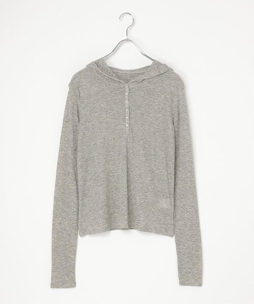 notch.(ノッチ)の「シアーフーディロンT(Tシャツ/カットソー・レディース・ライトパープル/アイボリー/グレー・M)」の17枚目の写真