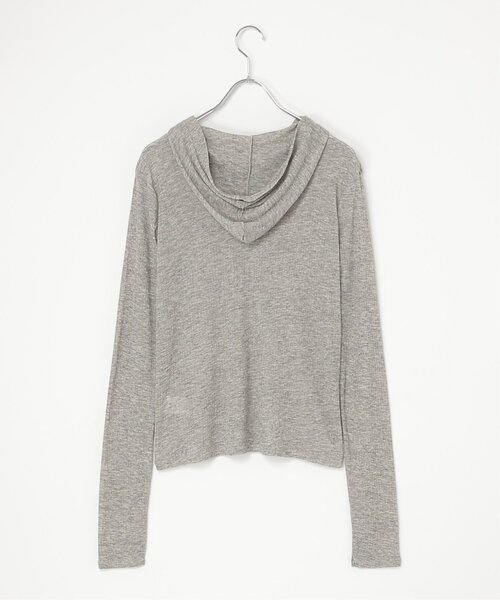 notch.(ノッチ)の「シアーフーディロンT(Tシャツ/カットソー・レディース・ライトパープル/アイボリー/グレー・M)」の18枚目の写真