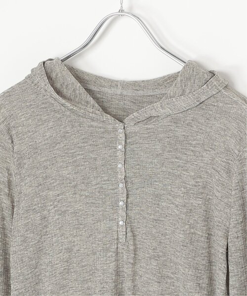 notch.(ノッチ)の「シアーフーディロンT(Tシャツ/カットソー・レディース・ライトパープル/アイボリー/グレー・M)」の22枚目の写真