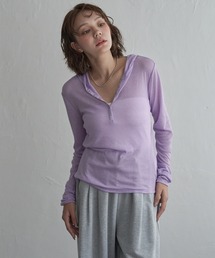 シアー」に該当するレディースのTシャツ/カットソー（パープル/紫色系