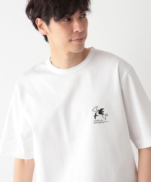 GLOBAL WORK(グローバルワーク)の「リッチクリーンTシャツ/半袖プリント/636394(Tシャツ/カットソー・メンズ・ホワイト系5/チャコールグレー/グレー系9/ホワイト系2/グレイッシュベージュ/ホワイト系4/ホワイト系6/グリーン/ホワイト系7/ネイビー/ダークブルー/グレー系その他3/ボルドー・SMALL/MEDIUM/LARGE/X-LARGE)」の5枚目の写真
