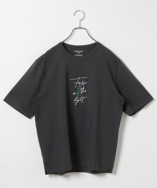 GLOBAL WORK(グローバルワーク)の「リッチクリーンTシャツ/半袖プリント/636394(Tシャツ/カットソー・メンズ・ホワイト系5/チャコールグレー/グレー系9/ホワイト系2/グレイッシュベージュ/ホワイト系4/ホワイト系6/グリーン/ホワイト系7/ネイビー/ダークブルー/グレー系その他3/ボルドー・SMALL/MEDIUM/LARGE/X-LARGE)」の8枚目の写真