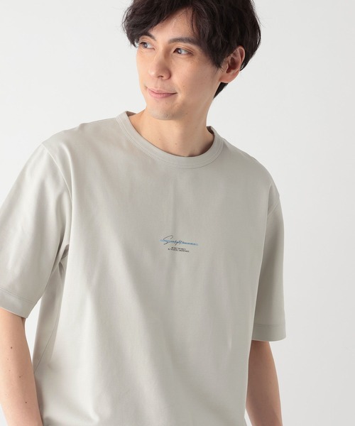 GLOBAL WORK(グローバルワーク)の「リッチクリーンTシャツ/半袖プリント/636394(Tシャツ/カットソー・メンズ・ホワイト系5/チャコールグレー/グレー系9/ホワイト系2/グレイッシュベージュ/ホワイト系4/ホワイト系6/グリーン/ホワイト系7/ネイビー/ダークブルー/グレー系その他3/ボルドー・SMALL/MEDIUM/LARGE/X-LARGE)」の9枚目の写真