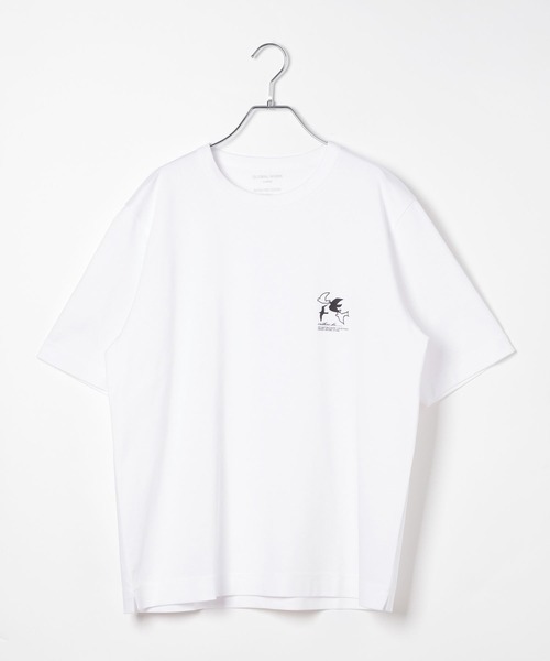 GLOBAL WORK(グローバルワーク)の「リッチクリーンTシャツ/半袖プリント/636394(Tシャツ/カットソー・メンズ・ホワイト系5/チャコールグレー/グレー系9/ホワイト系2/グレイッシュベージュ/ホワイト系4/ホワイト系6/グリーン/ホワイト系7/ネイビー/ダークブルー/グレー系その他3/ボルドー・SMALL/MEDIUM/LARGE/X-LARGE)」の19枚目の写真