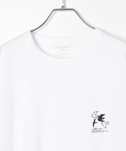 GLOBAL WORK(グローバルワーク)の「リッチクリーンTシャツ/半袖プリント/636394(Tシャツ/カットソー・メンズ・ホワイト系5/チャコールグレー/グレー系9/ホワイト系2/グレイッシュベージュ/ホワイト系4/ホワイト系6/グリーン/ホワイト系7/ネイビー/ダークブルー/グレー系その他3/ボルドー・SMALL/MEDIUM/LARGE/X-LARGE)」の20枚目の写真
