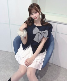 one way | リボンアシメトップス(Tシャツ/カットソー)