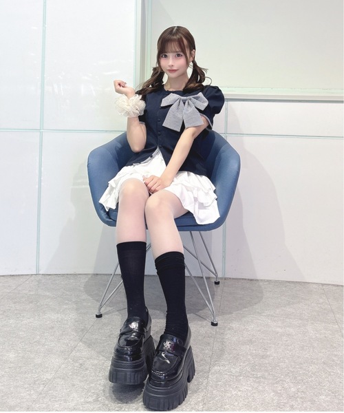 one way(ワンウェイ)の「リボンアシメトップス(Tシャツ/カットソー・レディース・ブラック系その他/ネイビー系/ホワイト系その他・FREE)」の18枚目の写真