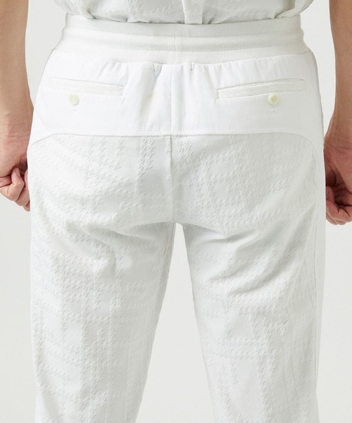 MICHEL KLEIN HOMME   （ミッシェルクランオム）の「【セットアップ】ジャカードリラックスパンツ（その他パンツ・メンズ・ブラック/ホワイト・MEDIUM/LARGE/X-LARGE）」の7枚目の写真