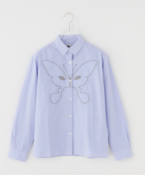 PULP/417EDIFICE(パルプフォーワンセブンエディフィス)の「P.A.M. / パークスアンドミニ ALIEN KISS GINGHAM SHIRT(シャツ/ブラウス・レディース・ブルー系その他・SMALL)」の1枚目の写真