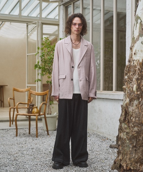 CASPER JOHN（キャスパージョン）の「Sheer tailored jacket/シアーテーラードジャケット（テーラードジャケット・メンズ・ブラック/ネイビー/ピンク/ミント/アイボリー・LARGE/MEDIUM/SMALL/X-SMALL）」の18枚目の写真