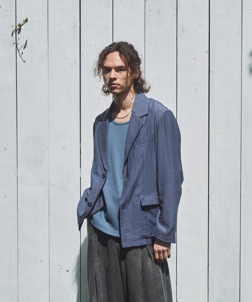 CASPER JOHN（キャスパージョン）の「Sheer tailored jacket/シアーテーラードジャケット（テーラードジャケット・メンズ・ブラック/ネイビー/ピンク/ミント/アイボリー・LARGE/MEDIUM/SMALL/X-SMALL）」の12枚目の写真