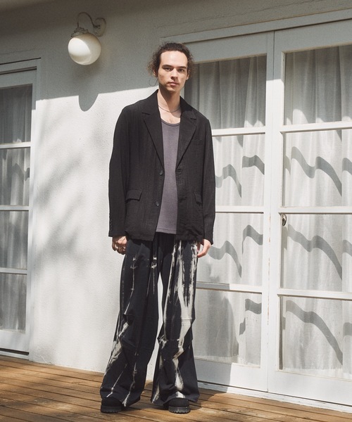 CASPER JOHN（キャスパージョン）の「Sheer tailored jacket/シアーテーラードジャケット（テーラードジャケット・メンズ・ブラック/ネイビー/ピンク/ミント/アイボリー・LARGE/MEDIUM/SMALL/X-SMALL）」の10枚目の写真