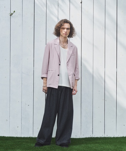 CASPER JOHN（キャスパージョン）の「Sheer tailored jacket/シアーテーラードジャケット（テーラードジャケット・メンズ・ブラック/ネイビー/ピンク/ミント/アイボリー・LARGE/MEDIUM/SMALL/X-SMALL）」の20枚目の写真