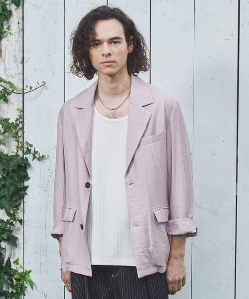 CASPER JOHN（キャスパージョン）の「Sheer tailored jacket/シアーテーラードジャケット（テーラードジャケット・メンズ・ブラック/ネイビー/ピンク/ミント/アイボリー・LARGE/MEDIUM/SMALL/X-SMALL）」の19枚目の写真