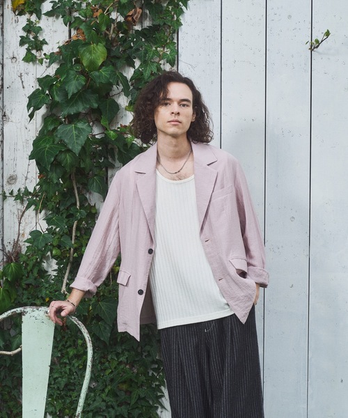 CASPER JOHN（キャスパージョン）の「Sheer tailored jacket/シアーテーラードジャケット（テーラードジャケット・メンズ・ブラック/ネイビー/ピンク/ミント/アイボリー・LARGE/MEDIUM/SMALL/X-SMALL）」の21枚目の写真