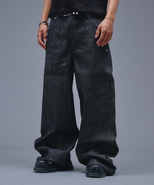 ANDER HUNK(アンダーハンク)の「14oz Selvege Wide Straight Denim / 14オンスセルビッジワイドストレートデニム(デニムパンツ・メンズ・ライトインディゴブルー/ブラック・MEDIUM/SMALL/LARGE)」の12枚目の写真