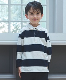 ラガーシャツ 長袖」に該当するブルー・ネイビー/青色系のファッション