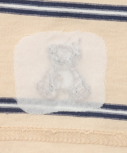 petit main(プティマイン)の「【リンク】ボーダーラガー長袖Tシャツ(Tシャツ/カットソー・キッズ・ネイビー/ブラウン/クリーム・100cm/90cm/130cm/120cm/80cm/110cm)」の8枚目の写真