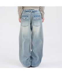 Cinch Laser Denim Pants, Light Blue