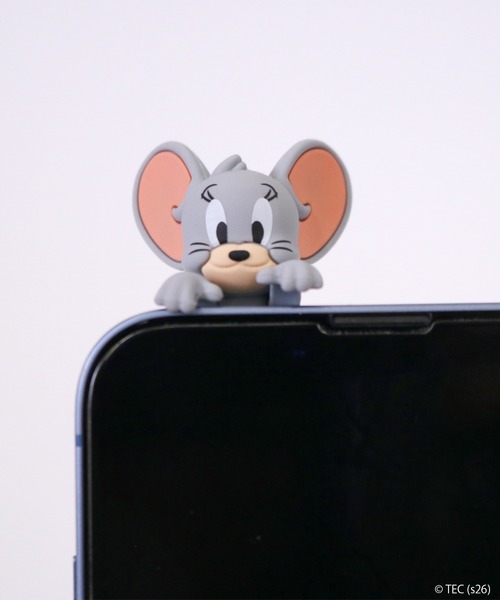 Tom&Jerry(トムアンドジェリー)の「【公式】トムとジェリー ひょっとも(スマホグッズ・レディース・ライトグレー/ブラウン・FREE)」の1枚目の写真