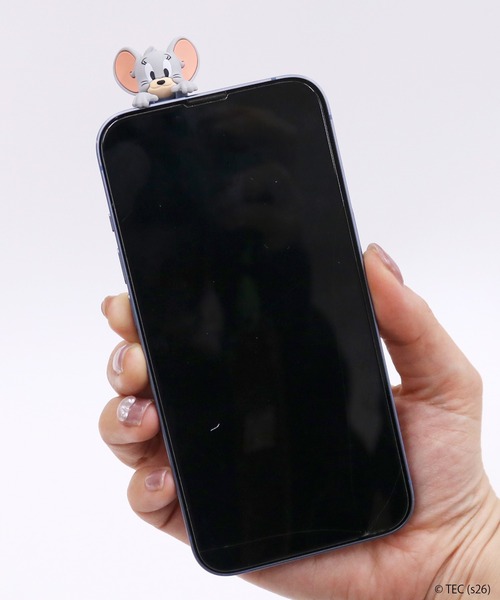 Tom&Jerry(トムアンドジェリー)の「【公式】トムとジェリー ひょっとも(スマホグッズ・レディース・ライトグレー/ブラウン・FREE)」の7枚目の写真