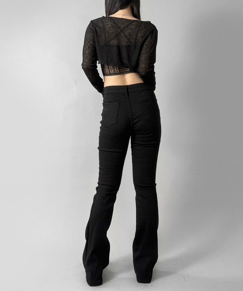 LVEU.（ラブユ.）の「【LVEU.】パールデザインクロップドカーディガン / トップス カーディガン カーデ  長袖 クロップド ショート シンプル パール ブラック ホワイト ライトブルー ZOZOTOWN限定（カーディガン/ボレロ・レディース・ホワイト/ライトブルー/ブラック・FREE）」の16枚目の写真