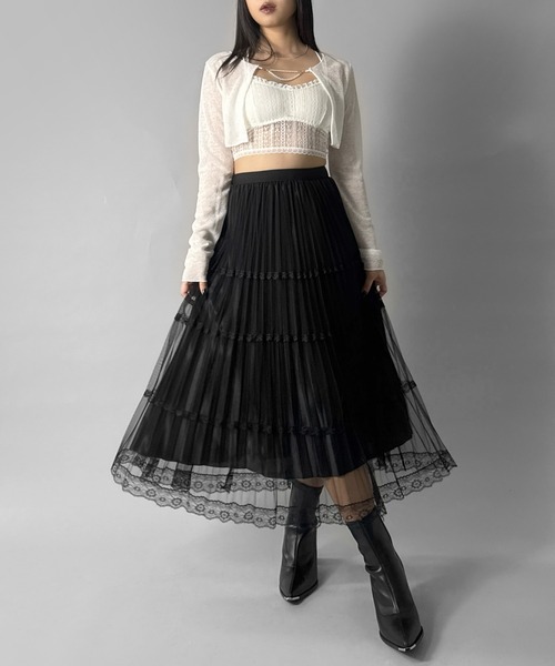 LVEU.（ラブユ.）の「【LVEU.】パールデザインクロップドカーディガン / トップス カーディガン カーデ  長袖 クロップド ショート シンプル パール ブラック ホワイト ライトブルー ZOZOTOWN限定（カーディガン/ボレロ・レディース・ホワイト/ライトブルー/ブラック・FREE）」の21枚目の写真