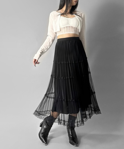 LVEU.（ラブユ.）の「【LVEU.】パールデザインクロップドカーディガン / トップス カーディガン カーデ  長袖 クロップド ショート シンプル パール ブラック ホワイト ライトブルー ZOZOTOWN限定（カーディガン/ボレロ・レディース・ホワイト/ライトブルー/ブラック・FREE）」の22枚目の写真