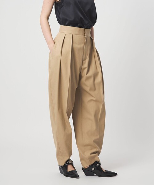ASTRAET(アストラット)の「<ASTRAET>2タック カーブ ワイドパンツ(その他パンツ・レディース・ブラック/ベージュ・0/2/1)」の5枚目の写真