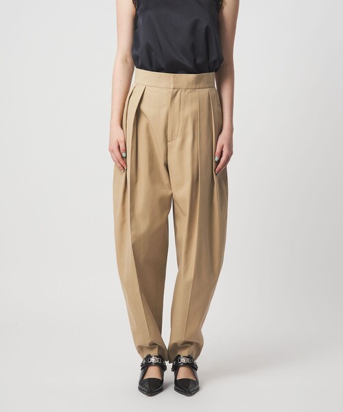 ASTRAET(アストラット)の「<ASTRAET>2タック カーブ ワイドパンツ(その他パンツ・レディース・ブラック/ベージュ・0/2/1)」の6枚目の写真