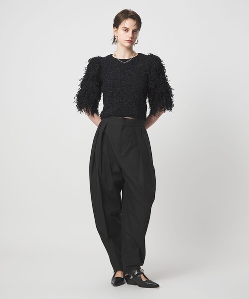 ASTRAET(アストラット)の「<ASTRAET>2タック カーブ ワイドパンツ(その他パンツ・レディース・ブラック/ベージュ・0/2/1)」の9枚目の写真