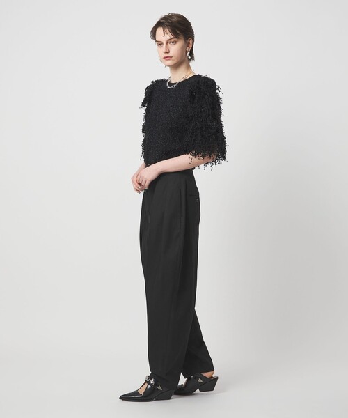 ASTRAET(アストラット)の「<ASTRAET>2タック カーブ ワイドパンツ(その他パンツ・レディース・ブラック/ベージュ・0/2/1)」の10枚目の写真