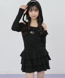 ANAP GｉRL | 袖2WAY 肩アキ ティアード ワンピース(ワンピース)